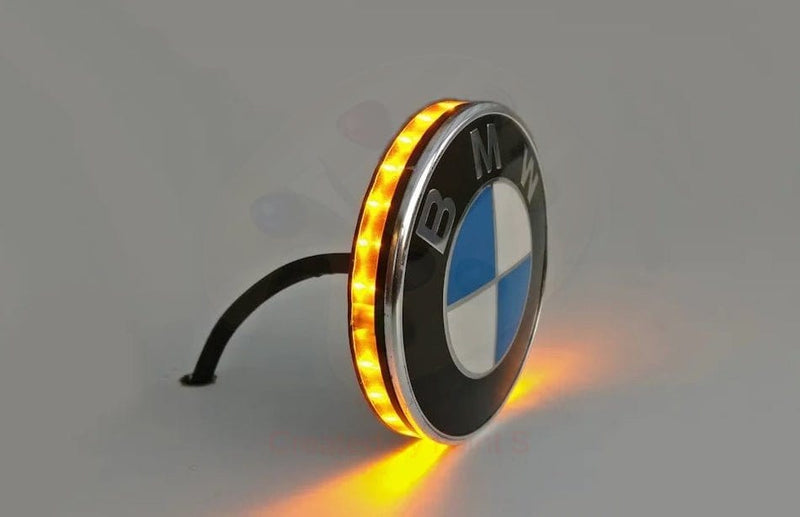 Blue Rider 56mmDRL BMW embleem Led zijknipperlichten set 56mm met dagrijverlichting Embleem knipperlichten