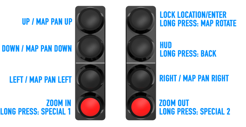 Carpe Iter Carpe Iter Terrain command 3 met bleutooth connectie Knoppen