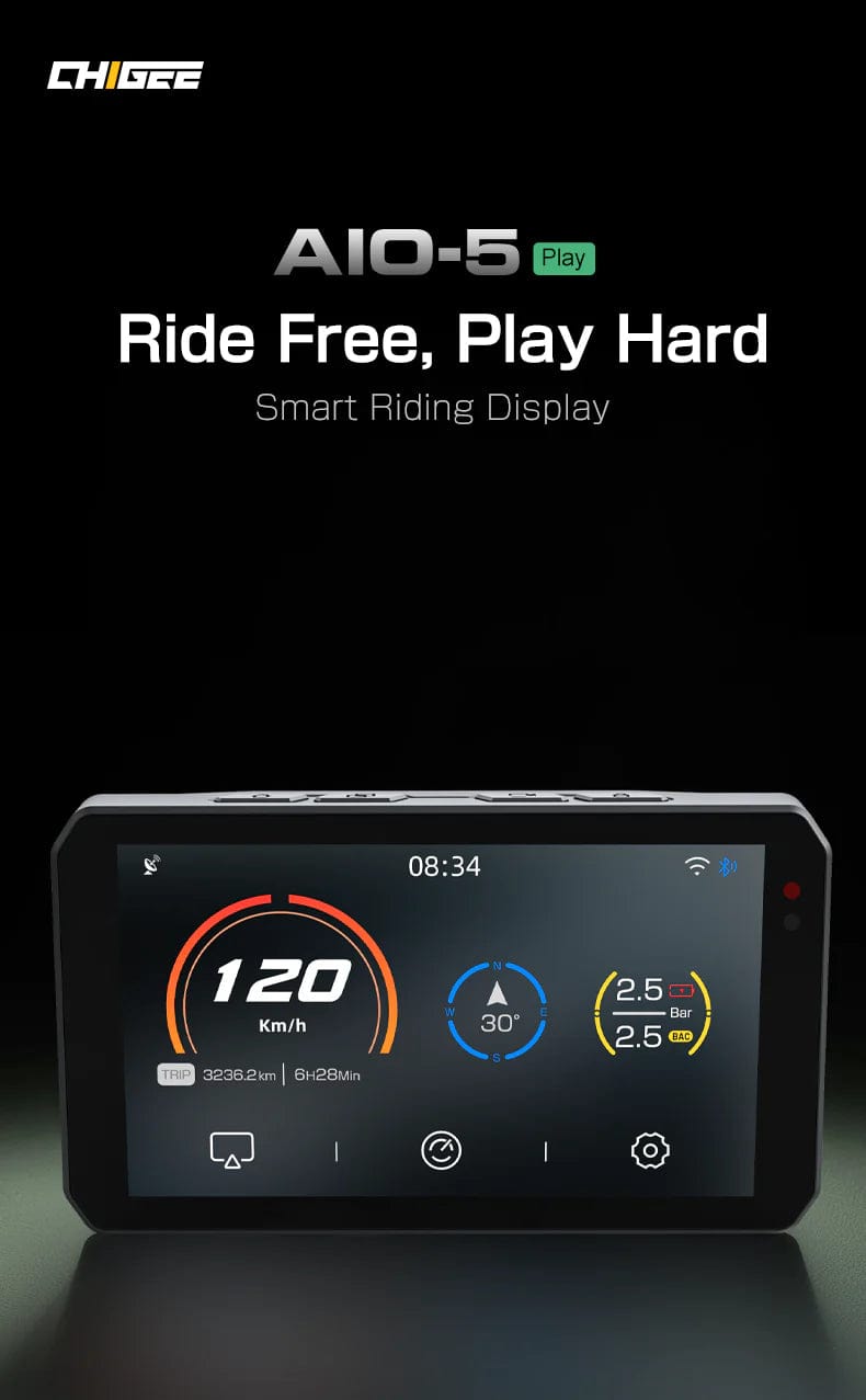 Chigee Chigee AIO-5 Play Android en Apple carplay display voor uw motor Navigatiesystemen