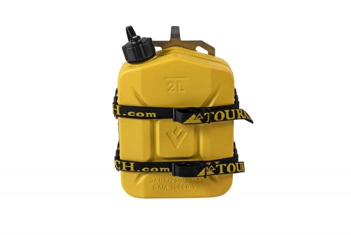 Touratech Touratech Voyager Zega Evo 2 liter jerrycan van staal met houder Jerrycan